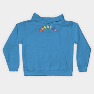 Pale Cats Rainbow Kids Hoodie